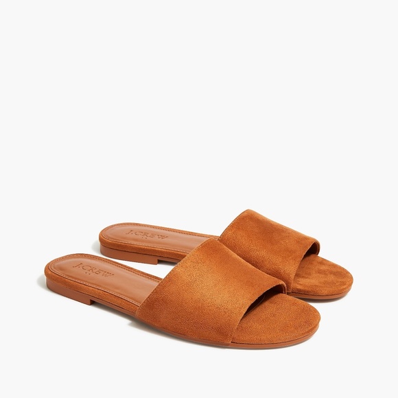 J. Crew Factory Shoes - JCREW Size 6 One-Strap Slide Sandals in Roasted Pecan